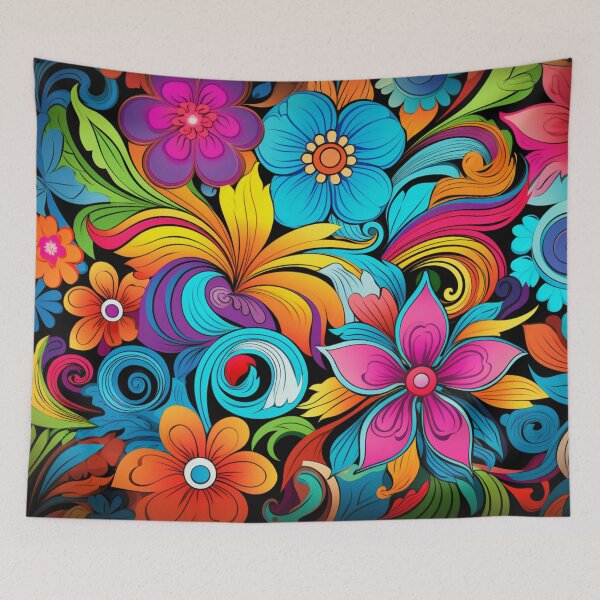 Item preview,  Wonderful Vibrant Flowers Pattern #6 designed and sold by GrinGalore.