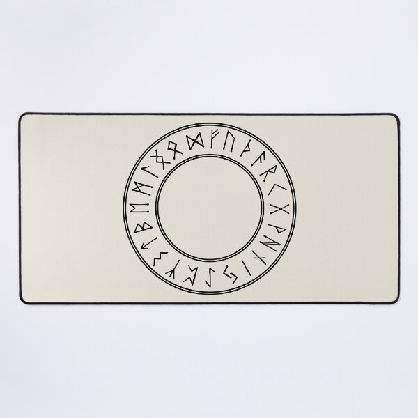 Item preview, Elder Futhark Rune Circle | Black on Bone designed and sold by Daniel Watts.