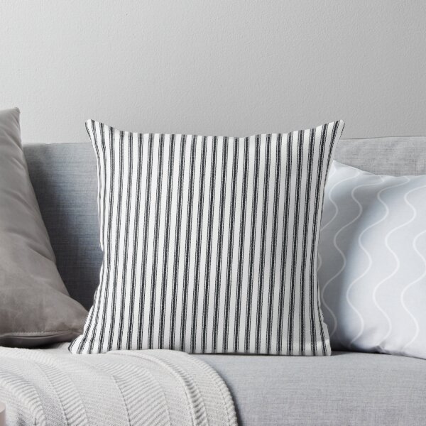 Item preview, Old Fashioned Ticking Stripes Black and White designed and sold by CheriesArt.