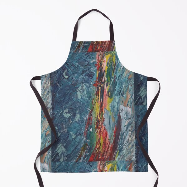 Item preview, Red sea, Blue water. Acrylic & Oil paint on paper 2024. Painting by Rita Abi Khalil designed and sold by ArtbyRitaA.