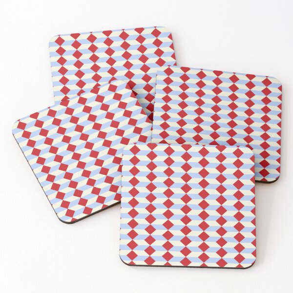 Item preview, Patrón geométrico Rojo, Azul, Marfil designed and sold by LettresandCo.