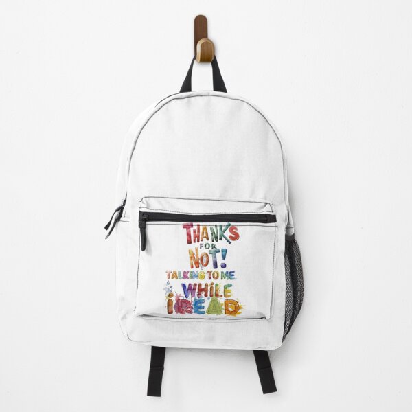 Item preview, Thanks For Not Talking To Me While I Read, Colorful Bookish Retro Watercolor Effect Each Letter In Different Colors designed and sold by sadedream.