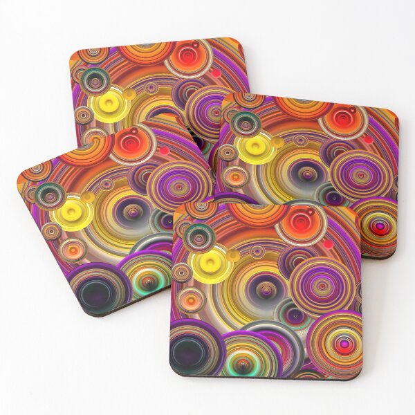 Item preview, Vivid Fractal Disks Two Rectangle Design designed and sold by Warren Paul Harris.