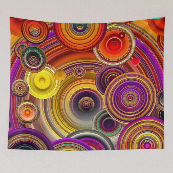 Item preview, Vivid Fractal Disks Two Rectangle Design designed and sold by Warren Paul Harris.