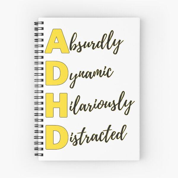 Artikelvorschau, Wir sind absurd dynamisch und unglaublich abgelenkt – ADHS-Typografie-Illustration entworfen und verkauft von TeeHarbor.