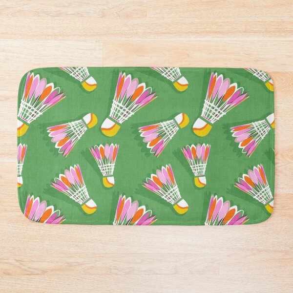 Item preview, Badminton Birdie Pop Art court sport pattern on GREEN  designed and sold by Dominiquevari.