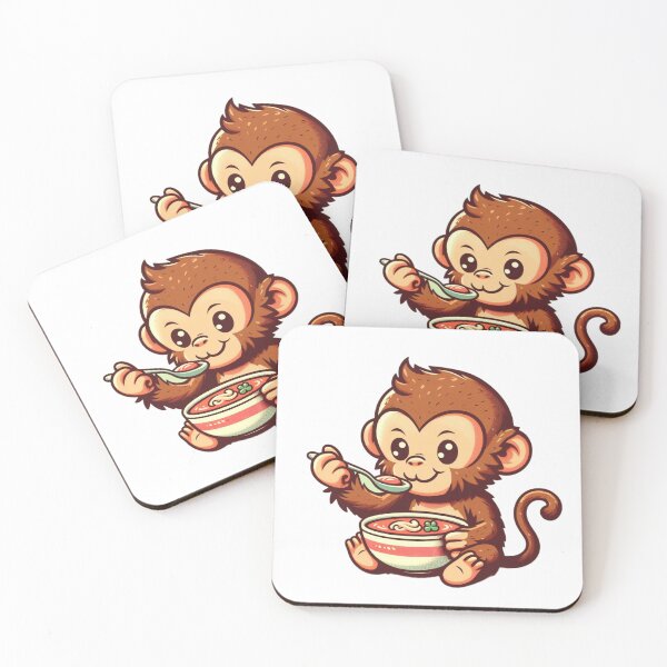Item preview, Soupreme Monkey, Cute Monkey Having a Soup designed and sold by SnuggleSafari.