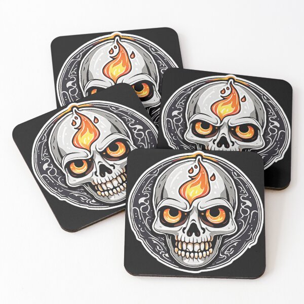 Item preview, Fiery Skull Vision: Humorous skull design with glowing eyes designed and sold by digistampdesign.