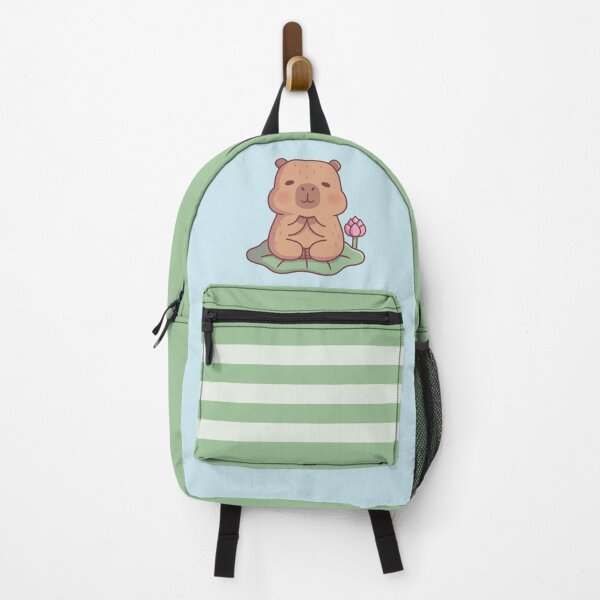 Item preview, Cute Capybara Meditating On Lotus Leaf designed and sold by rustydoodle.