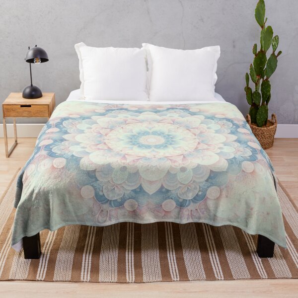 Item preview, Beautiful and gentle healing flower mandala, lucky motif,rbfm2-3 designed and sold by BlissfulGarb.