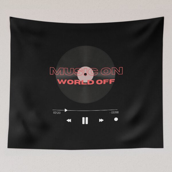 Item preview, Music On, World Off (Red) designed and sold by Ranydrawings.