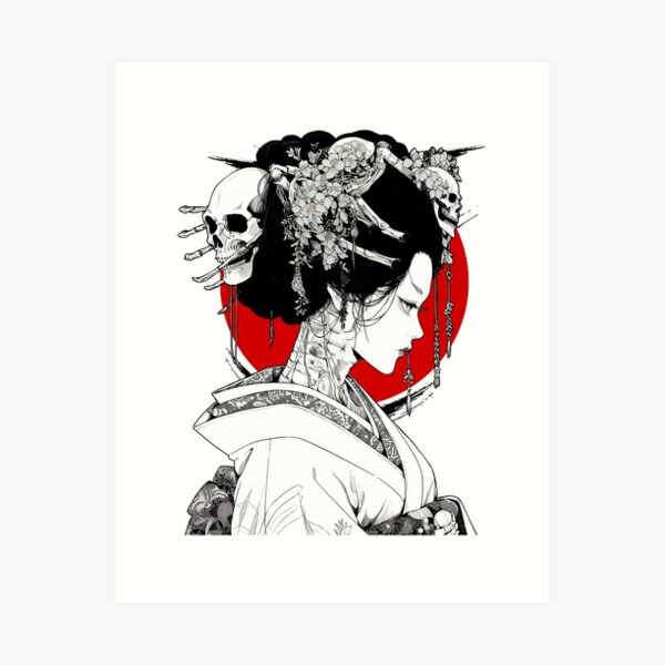 Item preview, Dark Geisha Cyberpunk Aesthetic designed and sold by ShurikenStar.