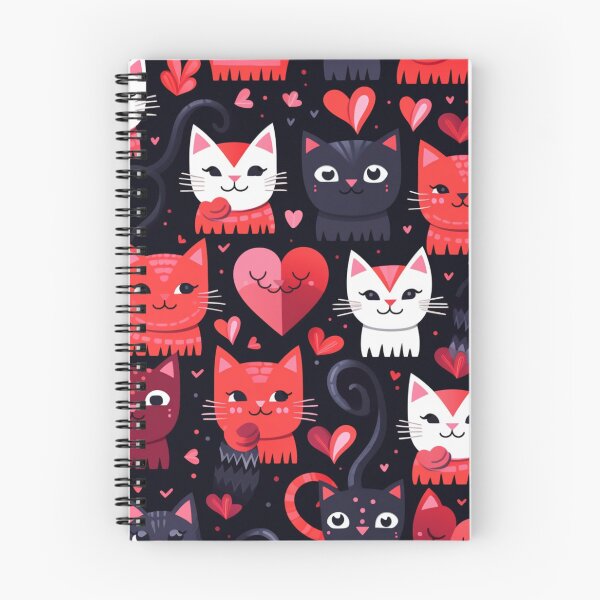 Item preview, Valentine beauty cats pattern designed and sold by SmileshareShop.