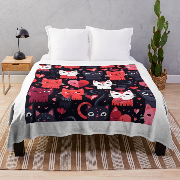 Item preview, Valentine beauty cats pattern designed and sold by SmileshareShop.