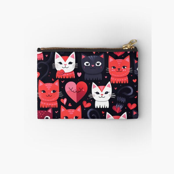 Item preview, Valentine beauty cats pattern designed and sold by SmileshareShop.