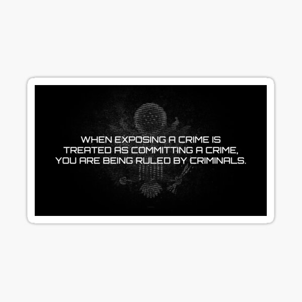 When Exposing a Crime... Sticker