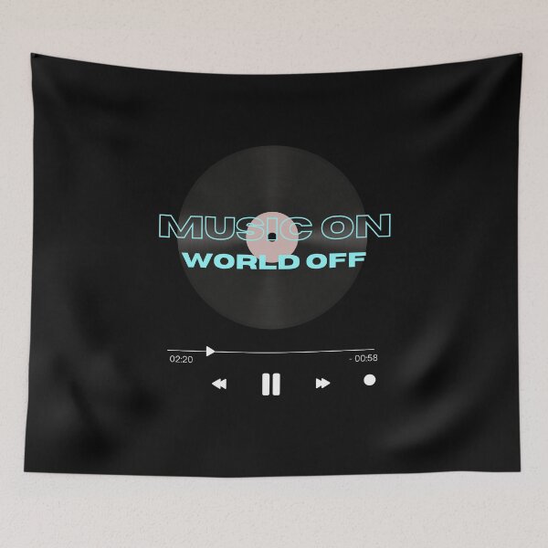 Item preview, Music On, World Off (Blue) designed and sold by Ranydrawings.