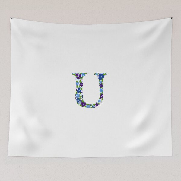 Item preview, Floral Letter U designed and sold by FoxandCrow.