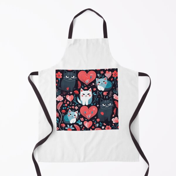 Item preview, Valentine beauty cats pattern designed and sold by SmileshareShop.
