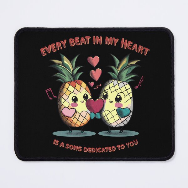 Item preview, Adorable Kawaii pineapple couple celebrating Valentine's Day. designed and sold by drawlinershop.