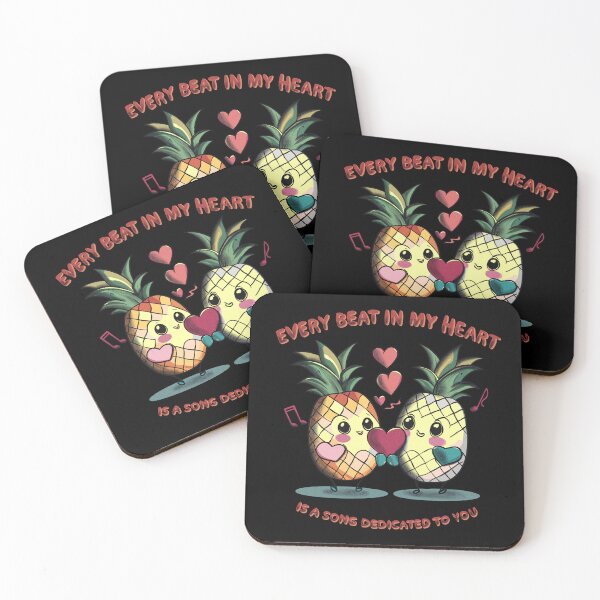 Item preview, Adorable Kawaii pineapple couple celebrating Valentine's Day. designed and sold by drawlinershop.