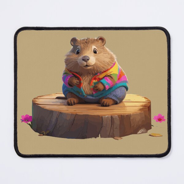 Item preview, Beaver Bliss: Whimsical Cartoon Print Design designed and sold by enggospod.