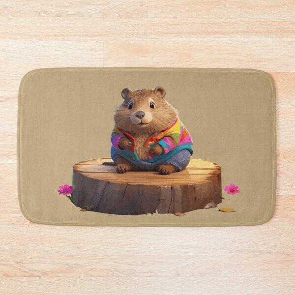 Item preview, Beaver Bliss: Whimsical Cartoon Print Design designed and sold by enggospod.