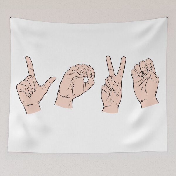 Item preview, L-O-V-E in ASL Letters  designed and sold by rmcbuckeye.