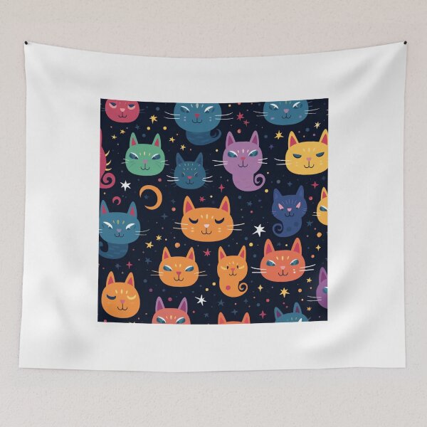 Item preview, Galacticat abstract pattern designed and sold by SmileshareShop.