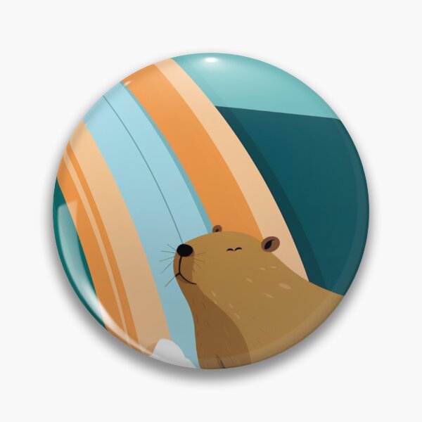 Item preview, A capybara is soaking in the waterpark. designed and sold by KapybaraX.