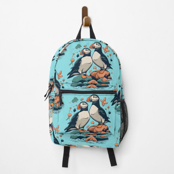 Item preview, Cool Puffin Birds on Rocks Abstract Art designed and sold by Nature's Fancy.
