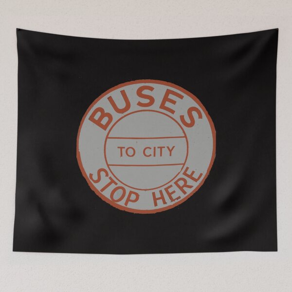 Item preview, Vintage Bus Stop 1 designed and sold by halibutgoatramb.