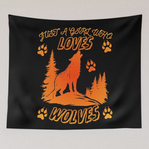 Item preview, Just A Girl Who Loves Wolves designed and sold by RadekArt.