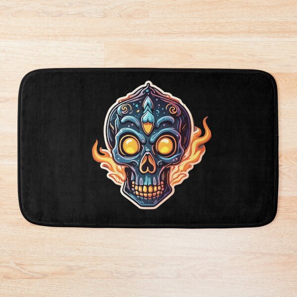 Item preview, Mystical Fire Spirit Skull: Decorative skull illustration in bright colors designed and sold by digistampdesign.