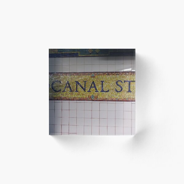 Canal St., Canal Street, Subway Station, Number Acrylic Block