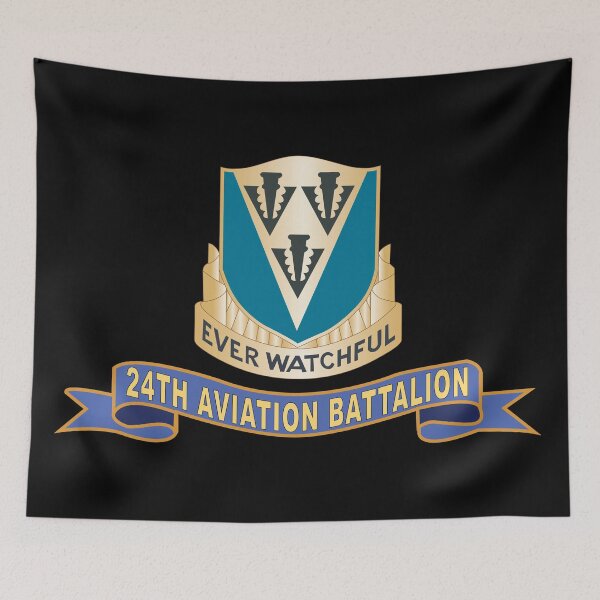 Item preview, Army - 24th Aviation Battalion - DUI w Ribbon X 300 designed and sold by Military Insignia Products.