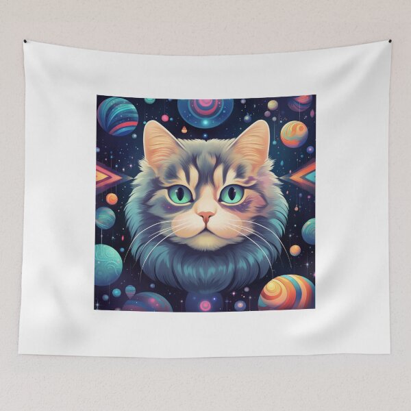 Item preview, Galacticat abstract pattern designed and sold by SmileshareShop.