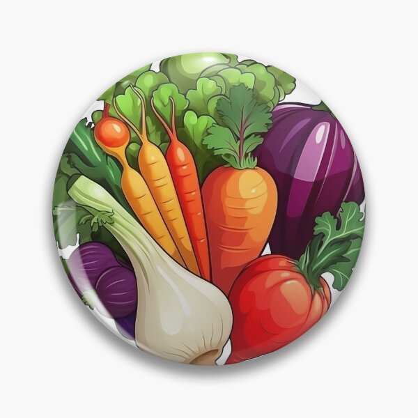 Item preview, Beautiful colored vegetable sticker anime border vector designed and sold by Mata-Win.
