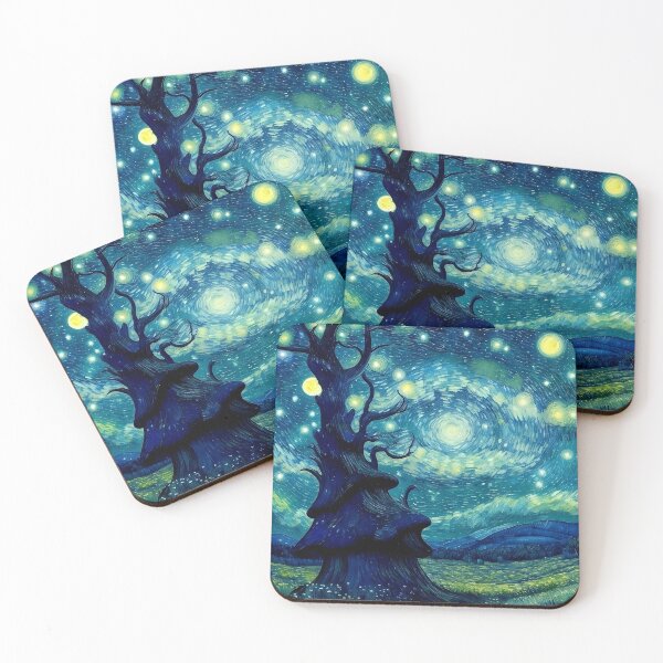 Item preview, Blue Starry Night - Magic Mushroom Forest #18 designed and sold by Scarlet Swan.