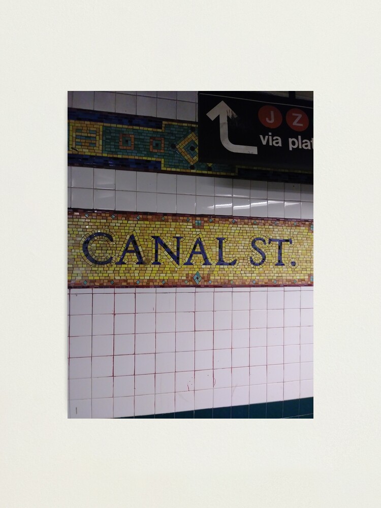 Alternate view of Canal St., Canal Street, Subway Station, Number Photographic Print
