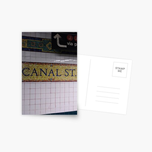 Canal St., Canal Street, Subway Station, Number Postcard