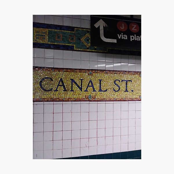 Canal St., Canal Street, Subway Station, Number Photographic Print