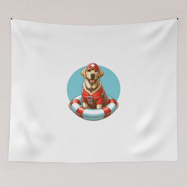Item preview, A Labrador Retriever in lifeguard attire designed and sold by X Sell.