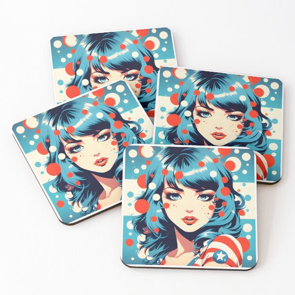Item preview, Girl Pop Art Polka Dots designed and sold by Creative.Shop.