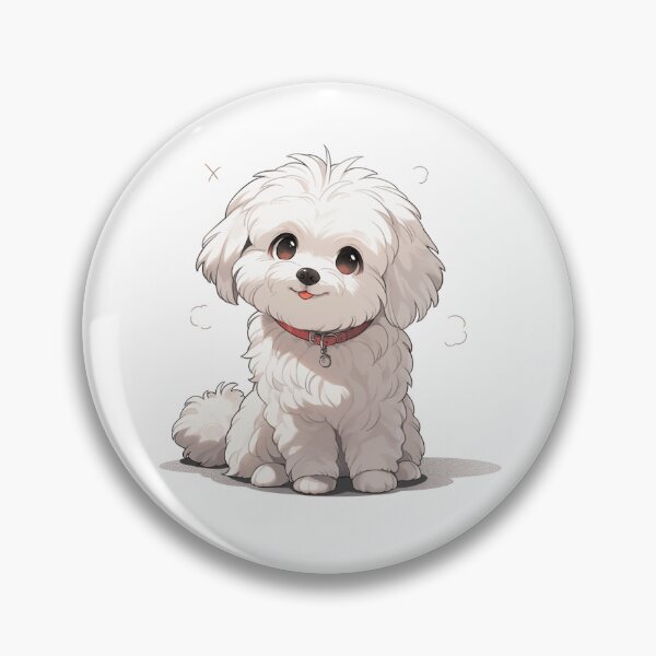 Item preview, Cute Maltese dog anime cartoon style designed and sold by nickyfantasy.