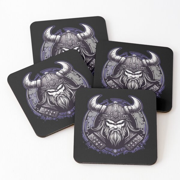 Item preview, Cyberpunk Viking, Blue Glow, Unique Logo Design designed and sold by Burn-Ego.