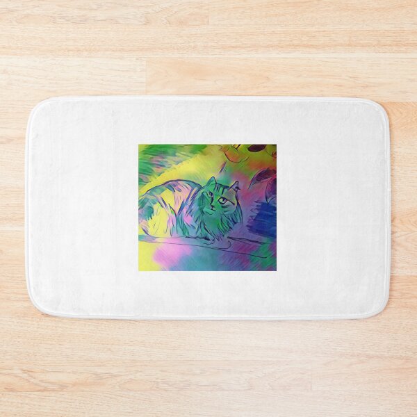 Item preview, Colorful cat designed and sold by Jacinta hunt.