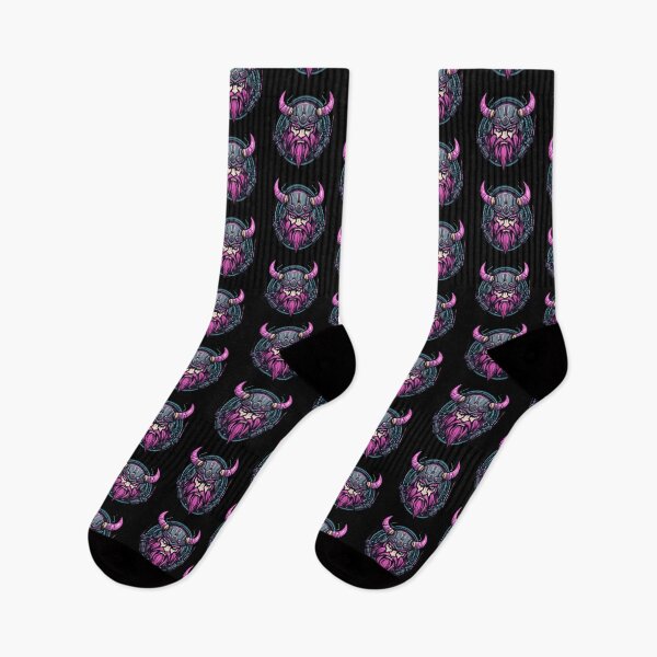 Item preview, Cyberpunk Viking, Neon Pink Unique Logo Design designed and sold by Burn-Ego.