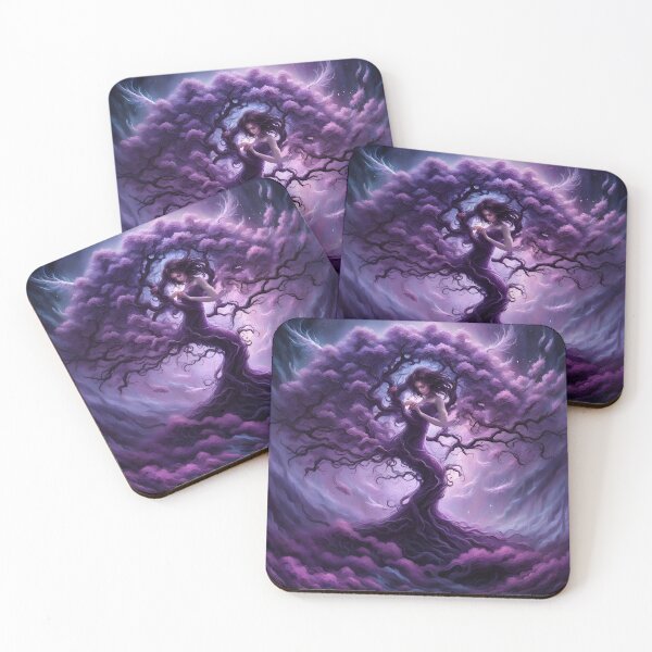 Item preview, Purple Plume Tree Fairy - Turning into a Tree designed and sold by Bright-Moonrise.