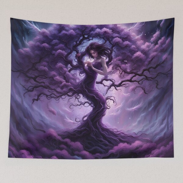 Item preview, Purple Plume Tree Fairy - Turning into a Tree designed and sold by Bright-Moonrise.